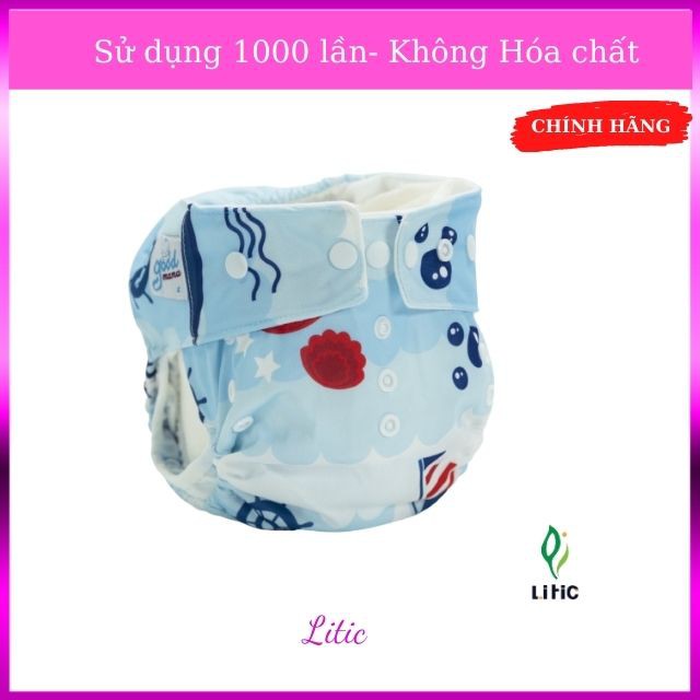 Bỉm vải Goodmama size M, L cho bé 3-20kg - Siêu chống tràn, vải mềm mịn, thoáng mát, có thể giặt