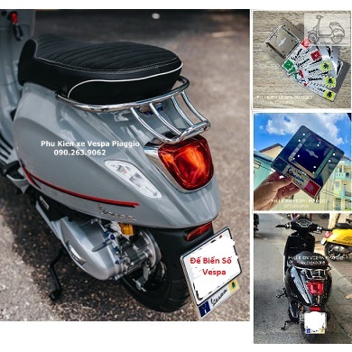 Đế Biển Số Vespa Cờ ý