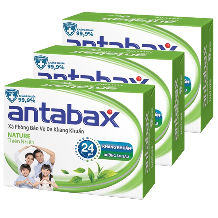 Set 3 bánh Xà Phòng Bảo Vệ Da Kháng Khuẩn Antabax 85g