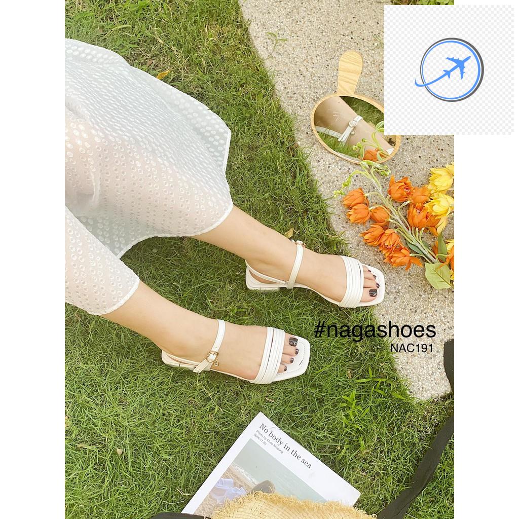 👘👘 GIÀY CAO GÓT NAGASHOES QUAI ĐAN 2CM NAC191 👘