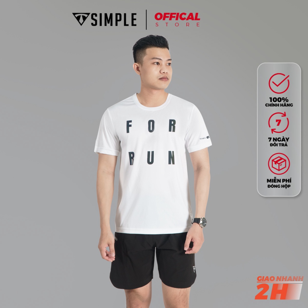 Áo Thể Thao Nam TSIMPLE cổ tròn tay ngắn tập gym vải thun lạnh thoáng mát co giãn chuẩn form For Run MSSAHP3 | BigBuy360 - bigbuy360.vn