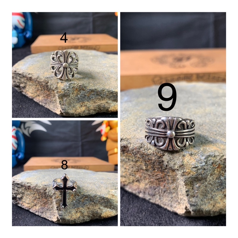 Combo 3 nhẫn chrome heart hợp kim titan cao cấp.