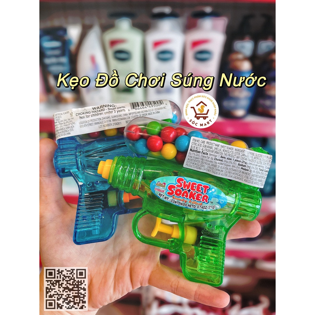 Súng kẹo Mút, Có kẹo làm súng nước sau khi ăn. ⚡Tuyệt Vời, thỏa sáng tạo⚡ Candy Gun,Candy Toys.