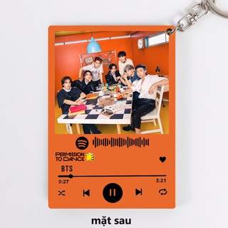 Móc khóa spotify BTS ( 2 mặt khác nhau)