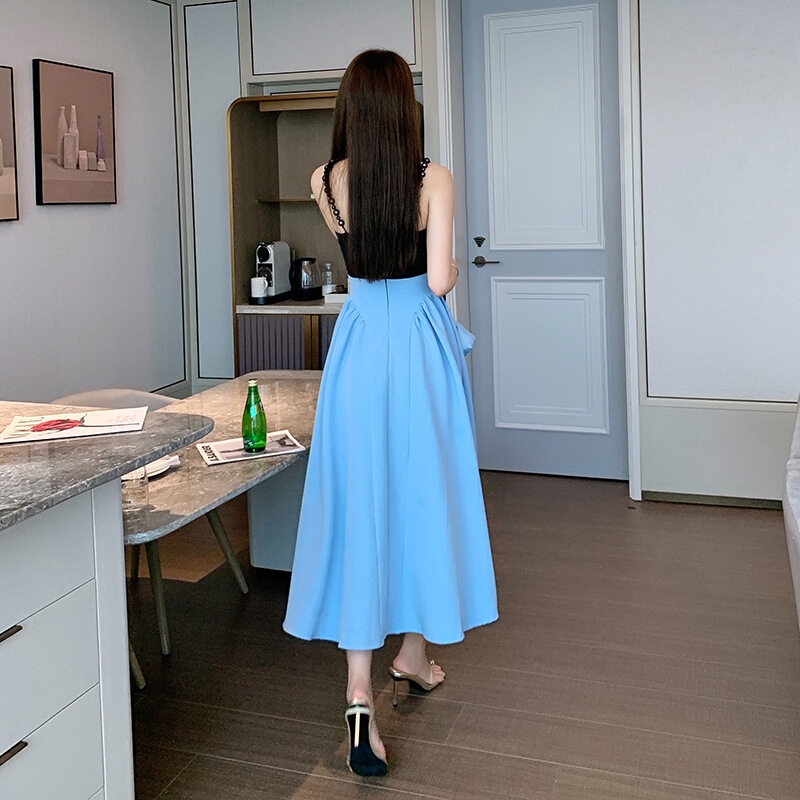 ZYHT Đầm Midi Mảnh mai dây treo Phong cách Pháp váy dạ hội Cho Nữ 5111