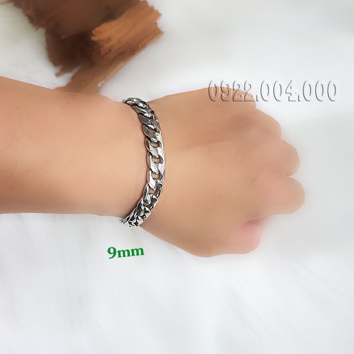 Lắc tay titan xích dẹp, lắc tay nam LZ1699.