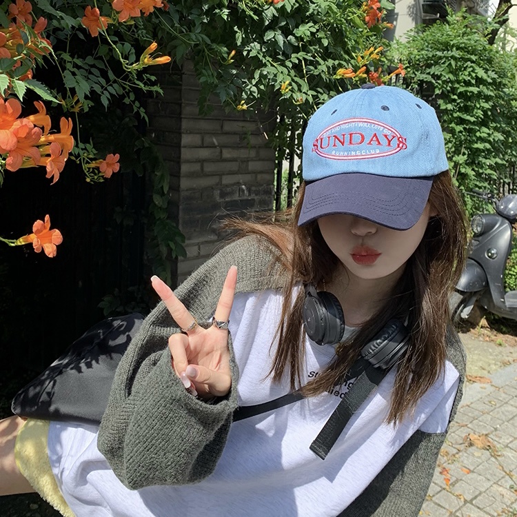 Mũ MG STUDIO thêu chữ &quot;Sunday&quot;