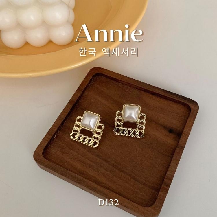 Bông tai ngọc trai nhân tạo cách điệu phong cách cá tính ANNIE D132