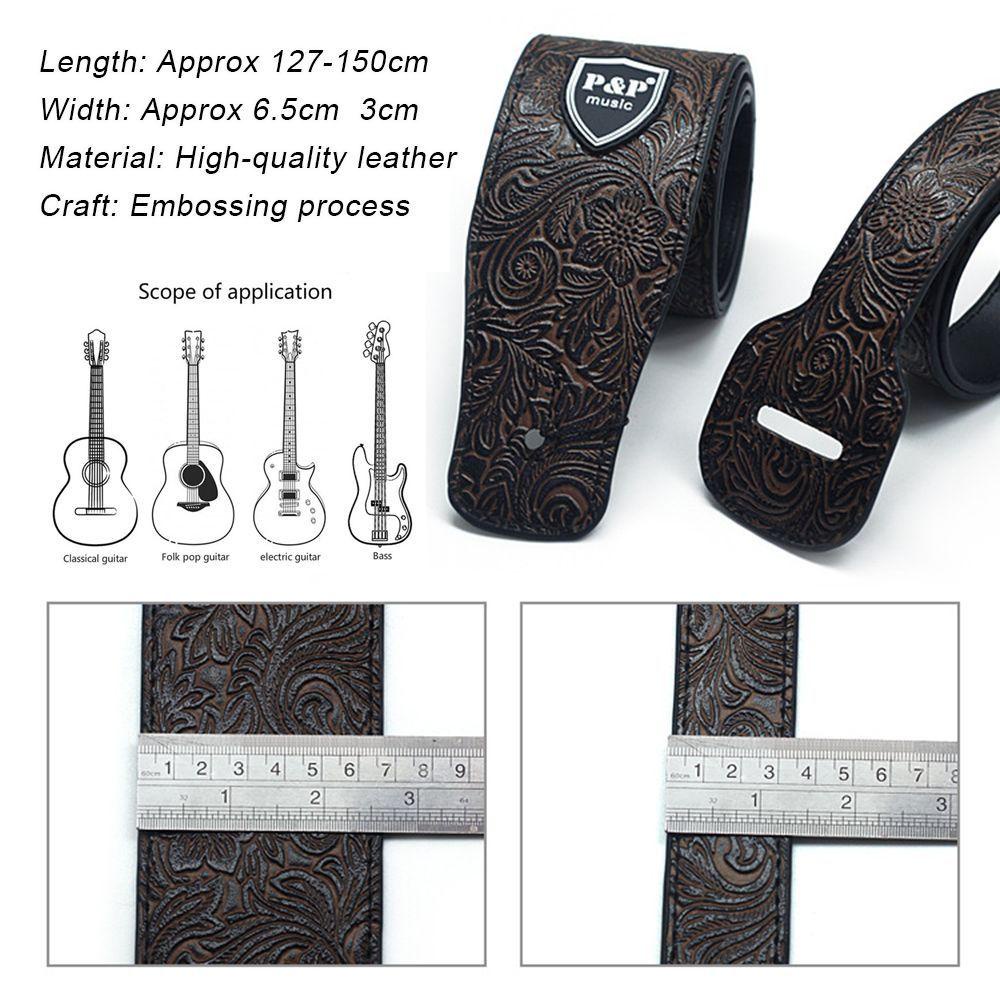 SUSANS Dây Đeo Đàn Guitar Dập Nổi Dành Cho Trẻ Em Và Người Lớn