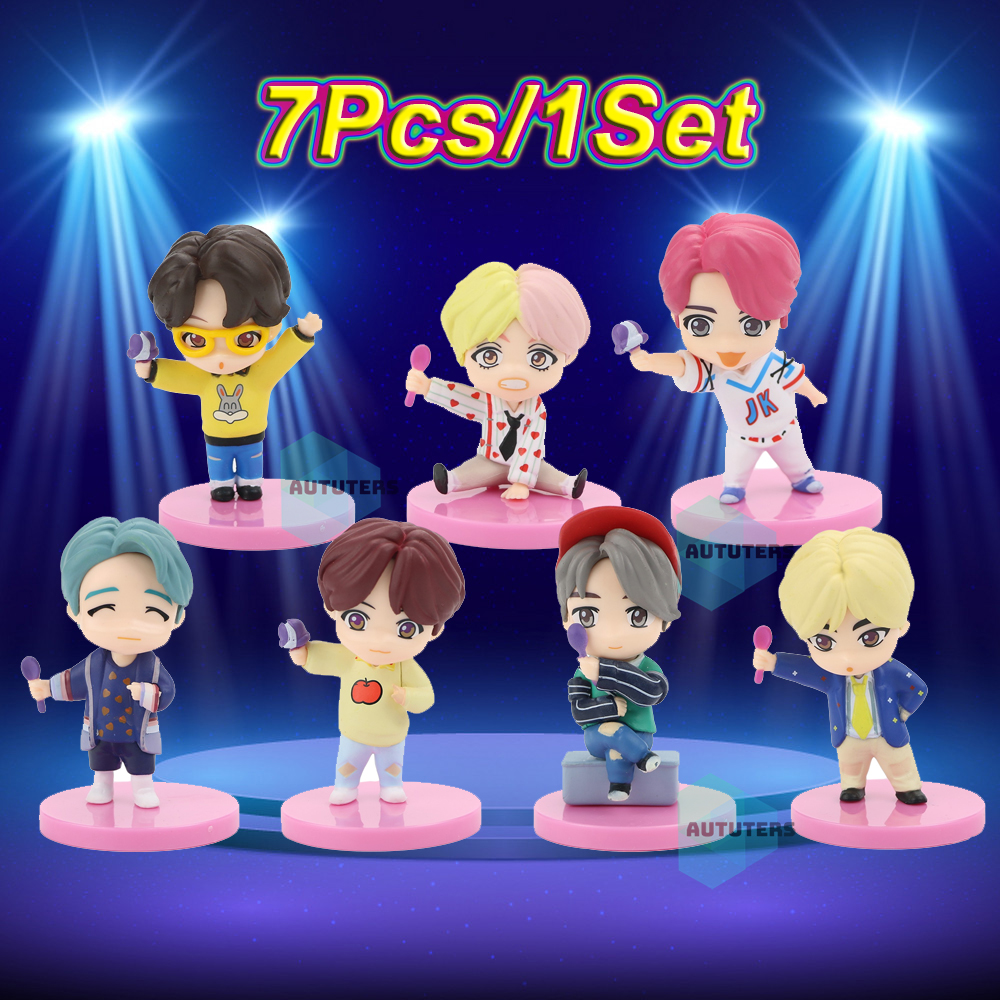 Set 7 Mô Hình Các Thành Viên Nhóm Nhạc Bts