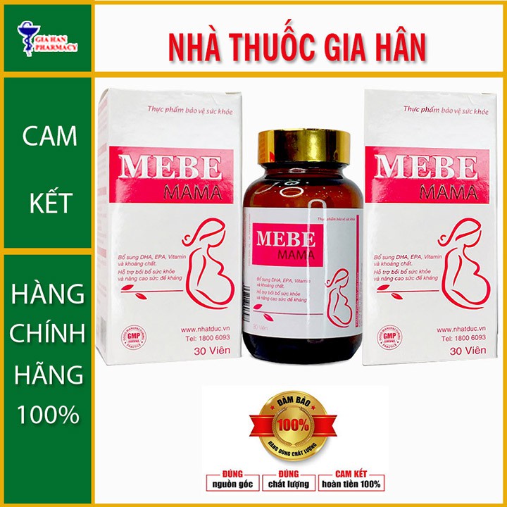 Viên Uống MEBE MAMA - Giúp Bổ Sung DHA, EPA, Vitamin &amp; Khoáng Chất