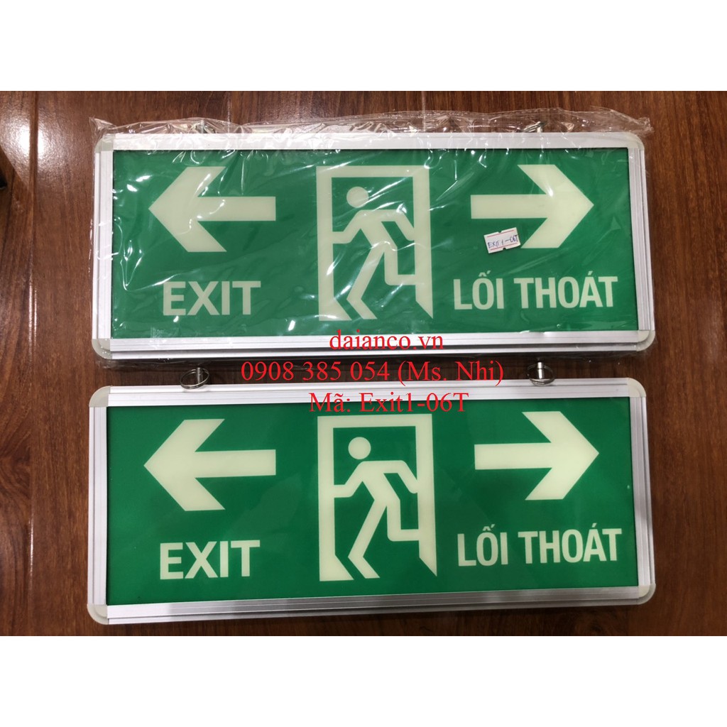 Hộp Đèn Exit Thoát Hiểm Dạ Quang Chuyên Dụng Loại 1 Mặt- Hình thật