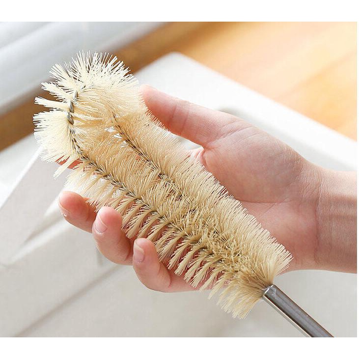 [Có sẵn] Dụng cụ cọ rửa vệ sinh chai lọ , các loại cốc chén cao thành chuyên dụng có tay cầm gỗ -  supersale247