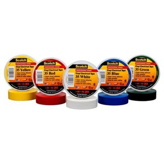 Băng keo điện chịu dòng cao tới 600v chống cháy 3m scotch 35 nhiều màu/ 33+ 19mmx20.1m