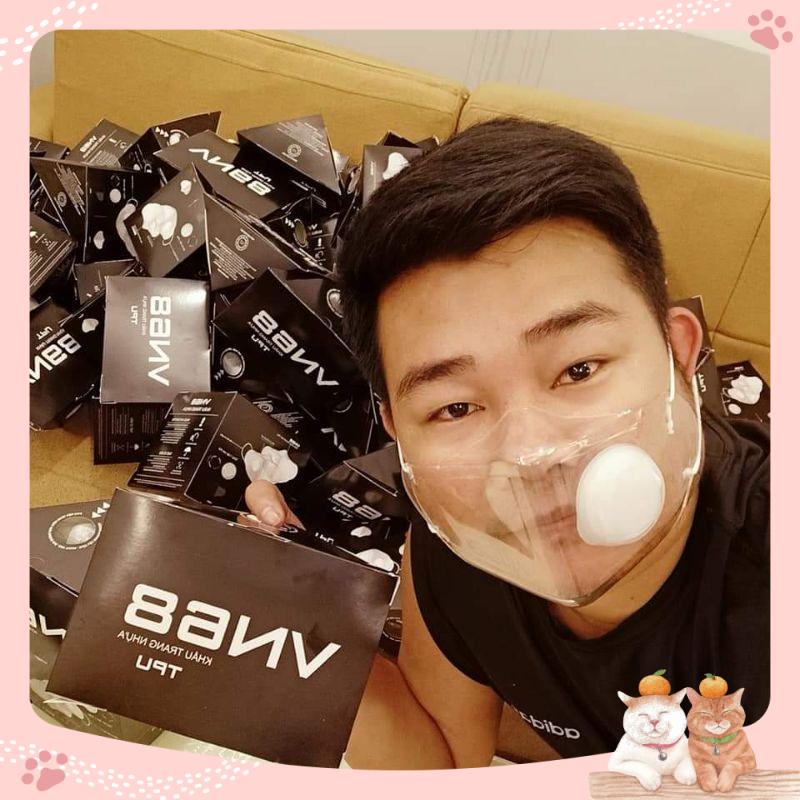 (Có Logo VN99) Khẩu Trang Trong Suốt VN99 sử dụng lâu dài