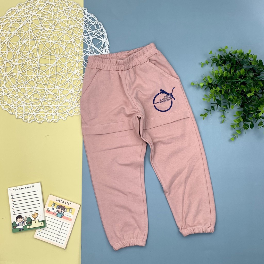 Quần nỉ da cá thu đông can vải Hàn Quốc bé trai, bé gái size 3-10T, cho bạn từ 12-30kg. Chất nỉ da cá dày dặn. Lô 2