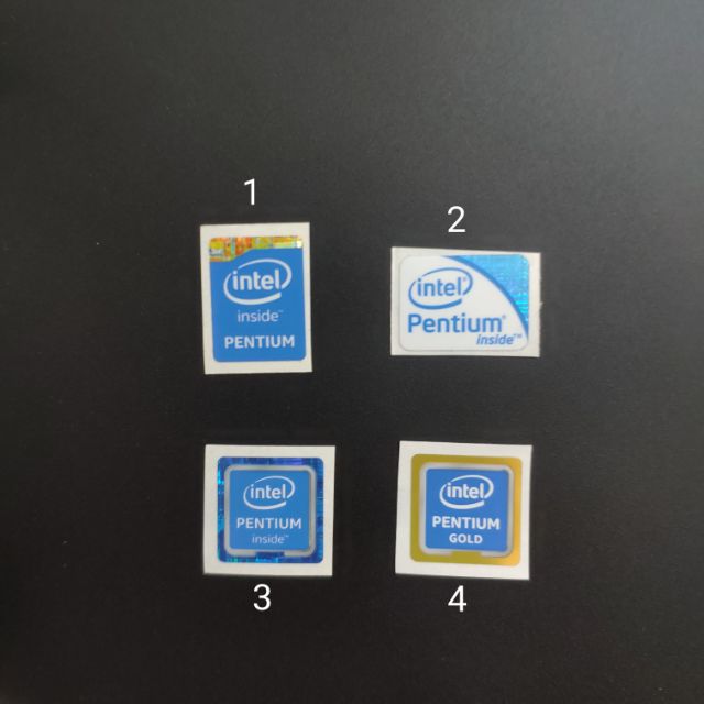 Logo Intel PENTIUM dán trang trí máy tính, laptop