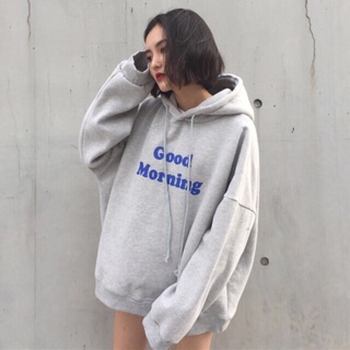 Áo hoodie nam nữ good morning có bigsize
