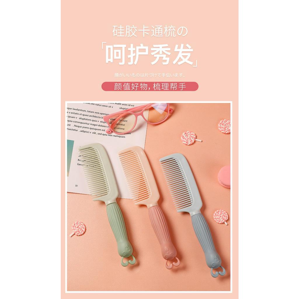 Lược Chải Tóc Xoăn Massage Hình Tai Thỏ Dễ Thương Dành Cho Nữ Sinh