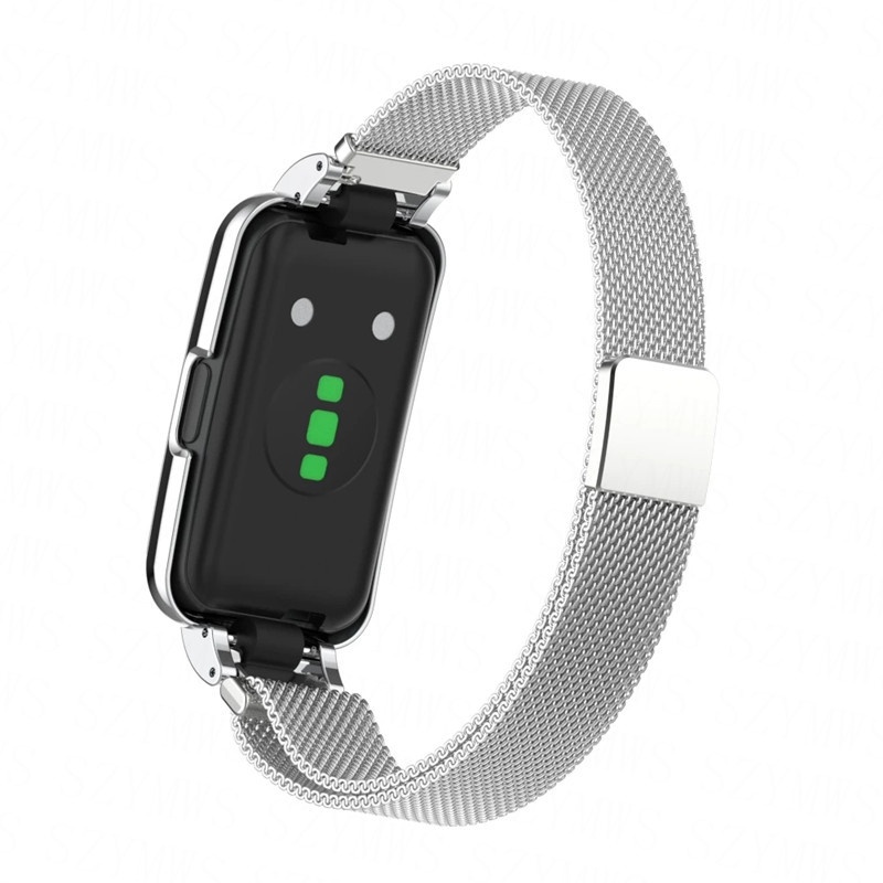 Dây Đeo Thay Thế Bằng Thép Không Gỉ + Ốp Bảo Vệ Cho Huawei Honor Band 6 / 7 / Huawei Band 7