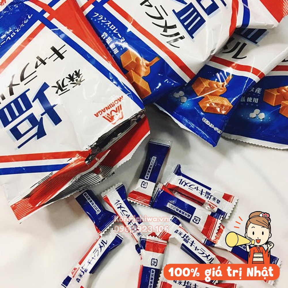 |Hàng Nhật chính hãng| Kẹo caramen muối MORINAGA gói 92g không ngậy, không ngấy