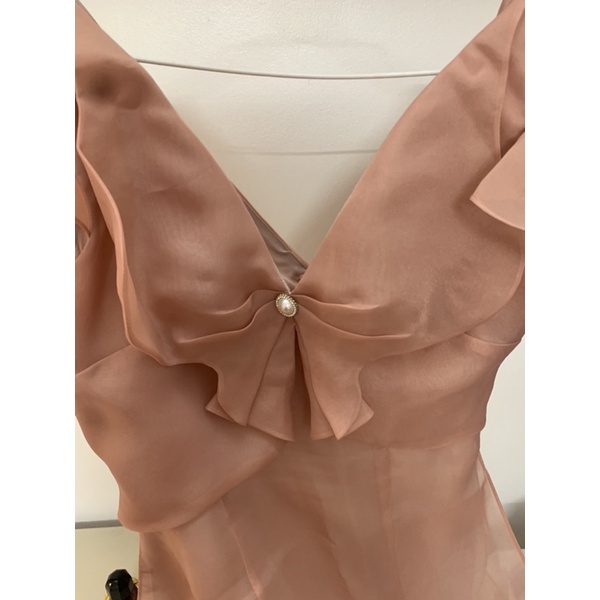 Áo dài vân anh scarlet size M chính hãng