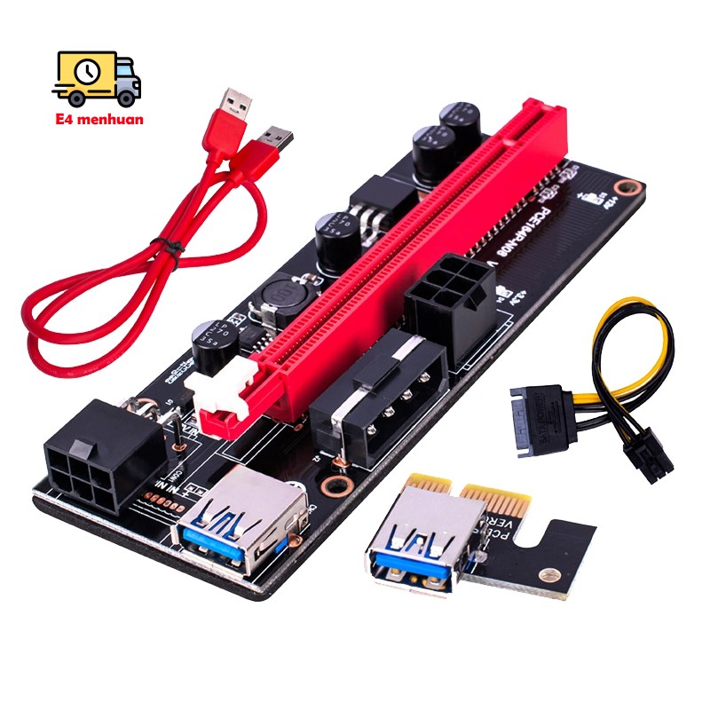 Cáp Chuyển Đổi Pci-E Extender Pci Express Riser Adapter Usb 3.0 Card Pcie 1x To 16x For Linux / Xp / Win7 Win8 Win10