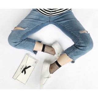 [𝐒𝐆-𝐂𝐨́ 𝐒ẵ𝐧]- Vớ lưới cổ ngắn cá tính-FULL MÀU