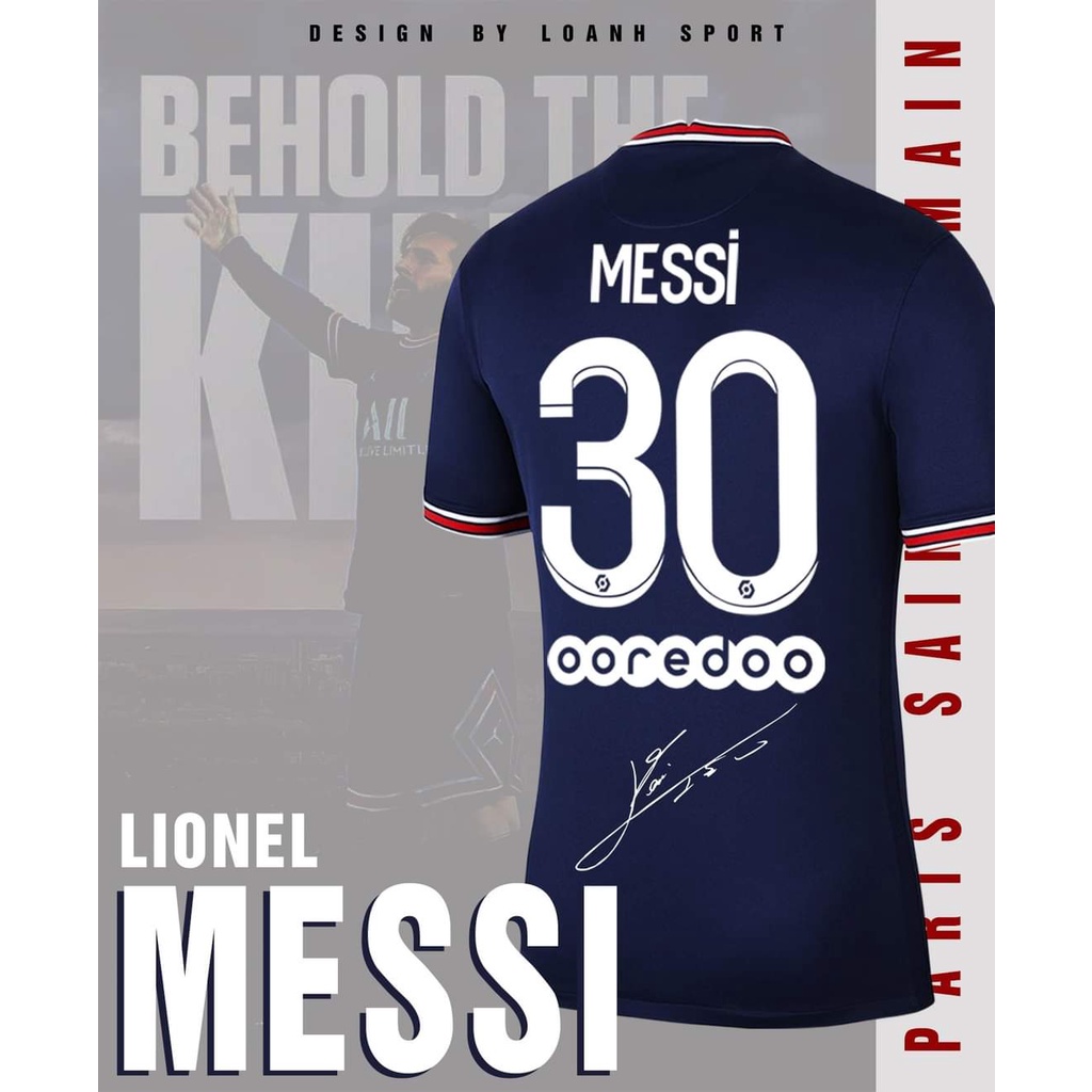 Bộ Quần Áo MESSI 30 chuẩn hàng PSG mới nhất ( ĐỦ LOGO )