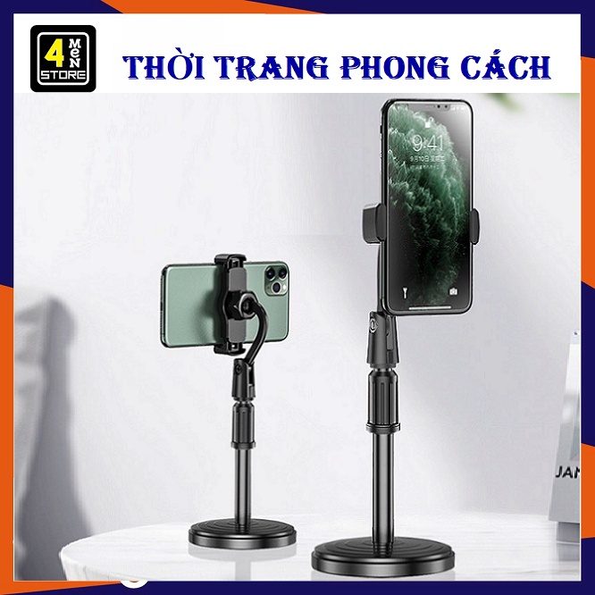 Giá Đỡ Điện Thoại livestream xem video Ổn Định Xoay 360 Độ dùng Quay Phim Ghi Hình Đa Năng