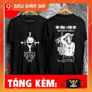 (Hot) [SIÊU RẺ] ÁO ONE PIECE ACE | ÁO THUN ONE PIECE đẹp tặng kèm bịt mặt ONE PIECE cực ngầu