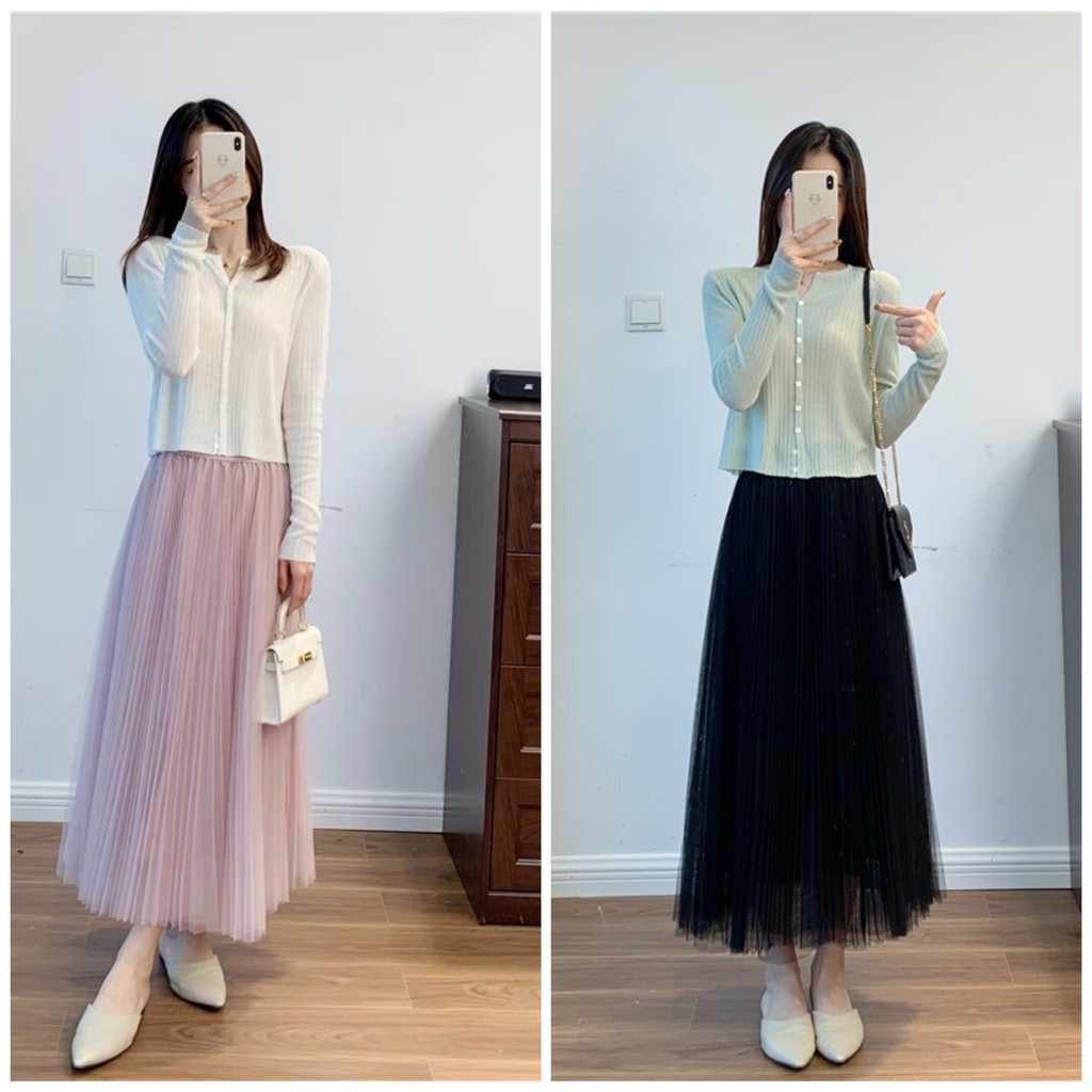 Chân váy voan bồng công chúa dáng maxi dài cạp chun to mã CVD06 | BigBuy360 - bigbuy360.vn