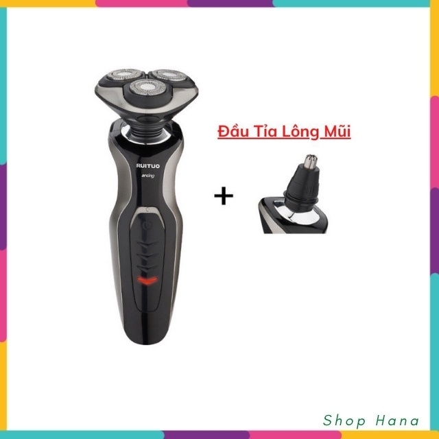 [HÀNG MỚI] MÁY CẠO RÂU KHÔ NAM RUITUO RS330 thông minh, công nghệ mài lưỡi tự động cạo sạch, sát, không rát HNH011