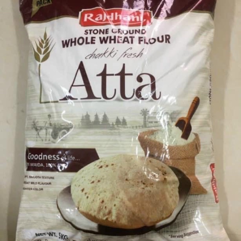 BỘT MÌ NGUYÊN CÁM ATTA 500g ( chiết từ túi lớn 5kg)