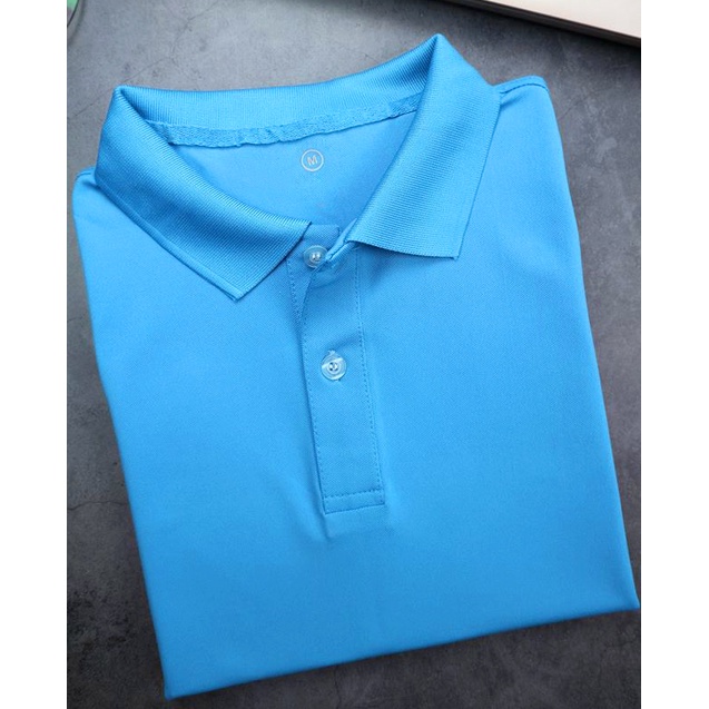 Áo Phông Polo Cá Sấu Thời Trang 4h Màu Xanh Da Trời Form Xuông Mặc Vừa Cho Cả Nam Và Nữ