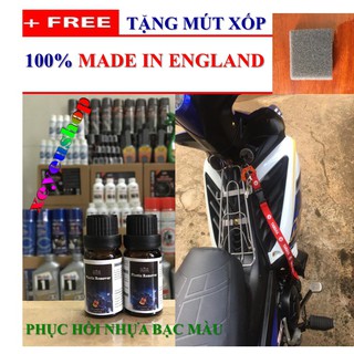 Bộ 2 chai dung dịch phục hồi nhựa nhám Plastic Remover England 10ml