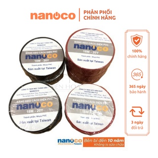 Băng keo cách điện nanoco 1 cây 10 cuộn, 1 cuộn 9m 18m