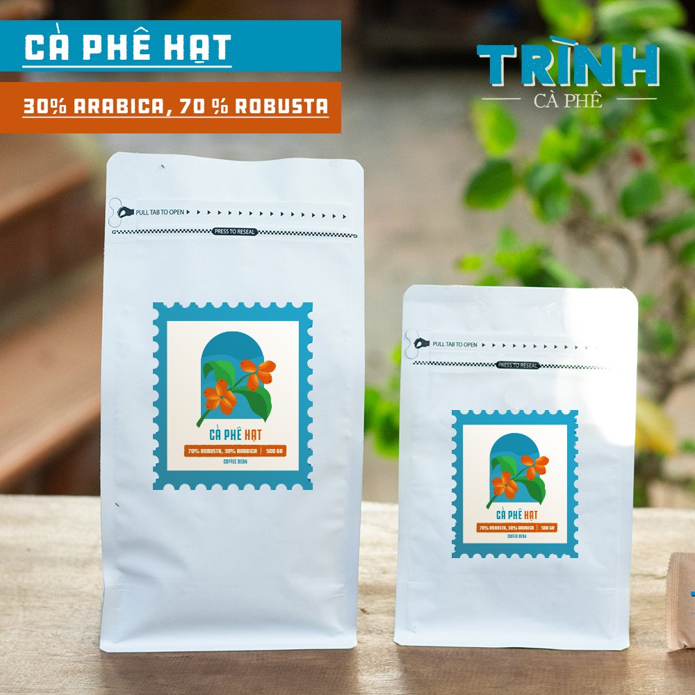 Cà phê nguyên chất Blend 70% Robusta -30% Arabica đậm đà thơm nồng gói 500gr từ Trình cà phê | BigBuy360 - bigbuy360.vn