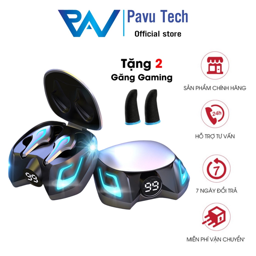 Tai nghe bluetooth gaming AMOI K8 giá rẻ độ trễ cực thấp, Tai nghe bluetooth không dây tws Chính Hãng Pavu Tech