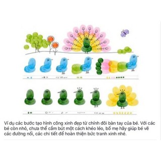 [Free ship] Hộp màu vẽ vân tay