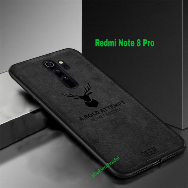 Ốp Redmi Note 8 Pro / Redmi 9 / Note 9s / Note 10 Pro / Note 9 Pro vải mền đầu hươu cao cấp