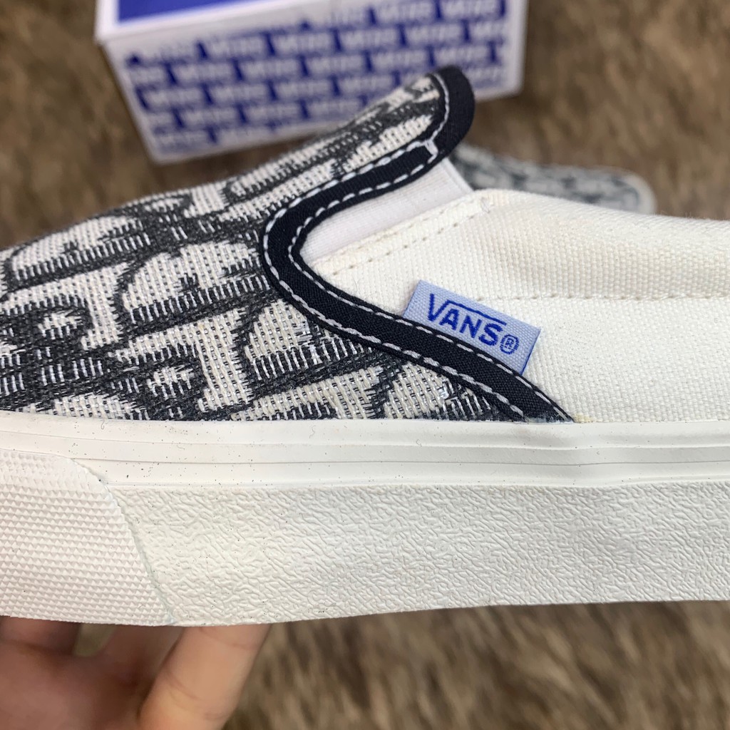 Giày thể thao vans lười slipon dior full box