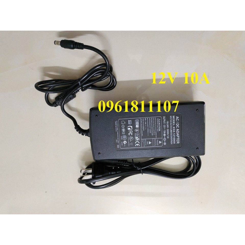 [Mã 155LIFESALE giảm 8% đơn 99K] Adapter 12V 10A dùng cho led và thiết bị điện tử