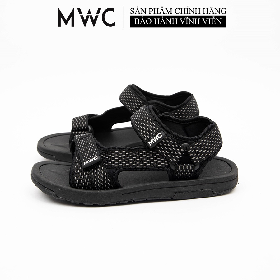 Giày Sandal Nam Quai Ngang MWC Thoáng Khí Êm Chân Phù Hợp Mọi Lứa Tuổi 2 Màu Đen Xám NASD 7054