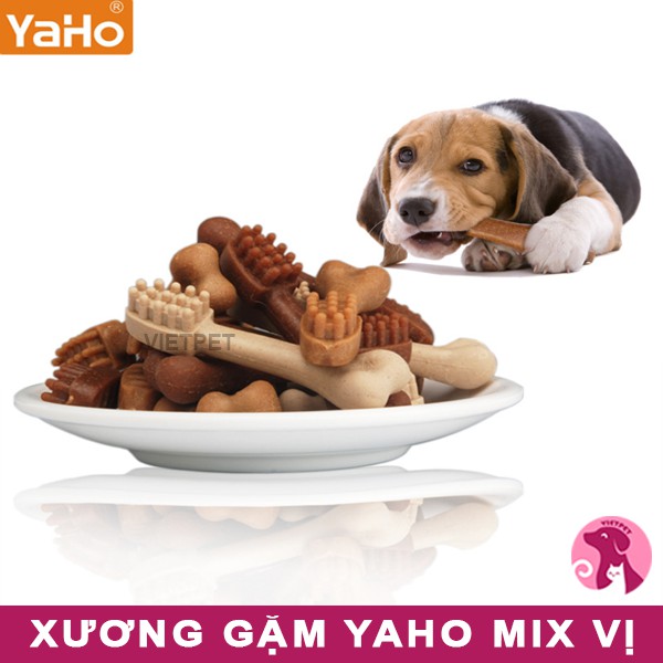 🧧[SALE LỚN] 🧧 (GIÁ TỐT) Xương gặm cho chó - Hình bàn chải làm sạch răng Yaho (Mix vị/ Full size)