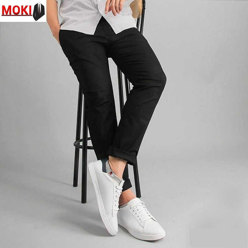 Quần kaki nam MOKI chất vải dày dặn co giãn nhẹ, dáng ôm body trẻ trung, không bai xù | BigBuy360 - bigbuy360.vn