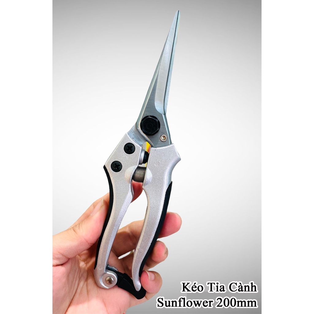 Kéo Tỉa Tán KIRERU YOROKOBI Nhật Bản 200mm: Lưỡi Thép Trắng SK 85 | Cán Nhôm, Kéo Có Lò Xo Giảm Lực & Chốt Khóa An Toàn