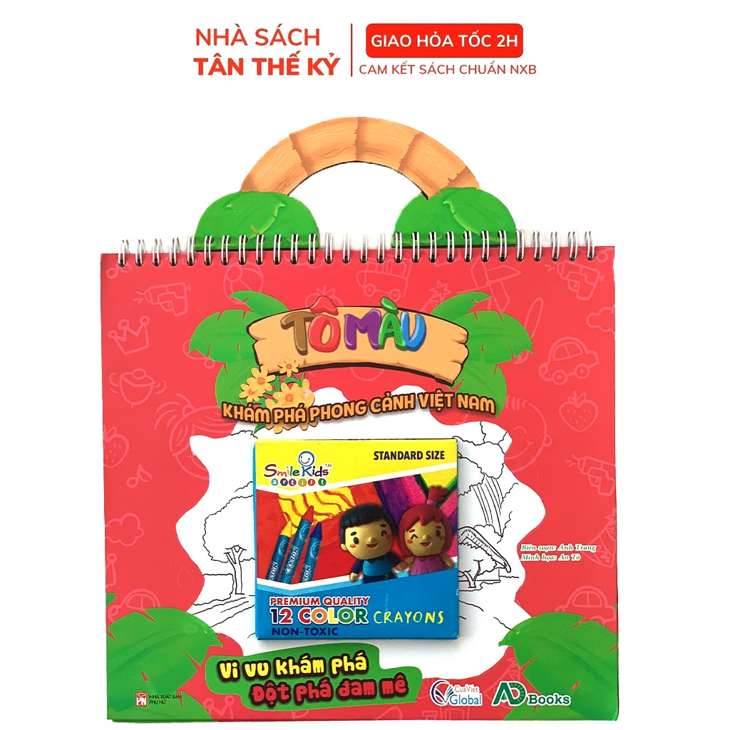 Sách - Tô màu khám phá phong cảnh Việt Nam - (Ánh Dương Books)