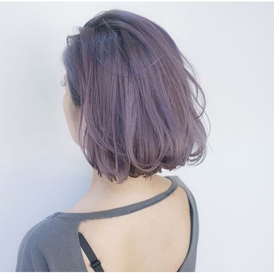 Combo nhuộm tóc màu tím sữa khói / milky lavender ash (kèm trợ nhuộm, găng tay)