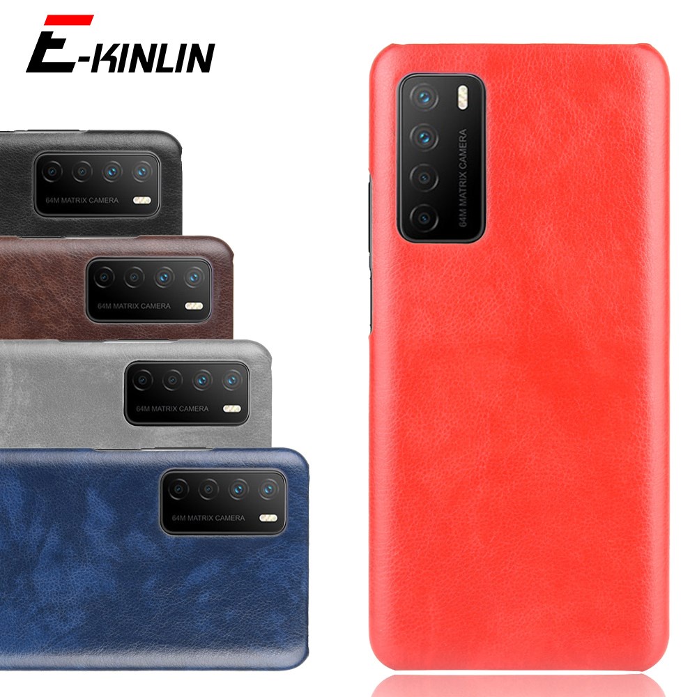 Ốp Điện Thoại Da PU Nhựa Cứng Sang Trọng Cho Huawei Honor View 30 Pro Plus 10i 20i 20E 20S 30S X10